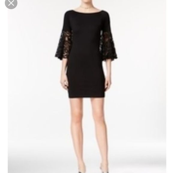 Bar III Black Bell Sleeve Off Shoulder Top - Picture 2 of 6